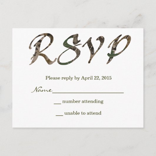 Camo Ampersand Reply briefkaart (Voorkant)