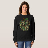 Camo Apple First Day Of School Teaching Team Trui (Voorkant volledig)