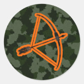 Camo Archery Ronde Sticker (Voorkant)
