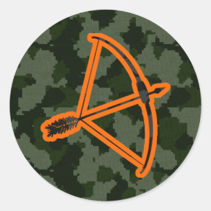 Camo Archery Ronde Sticker