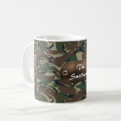 Camo Army Bruin en Groen gepersonaliseerd Koffiemok (Voorkant links)