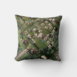 Camo Army Green Circuit Board Kussen