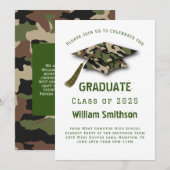Camo Army Hunting Graduation Party Kaart (Voorkant / Achterkant)
