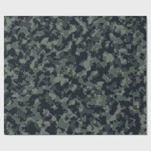 Camo Army Man Camouflage Green Gray Cadeaupapier (Vlak)