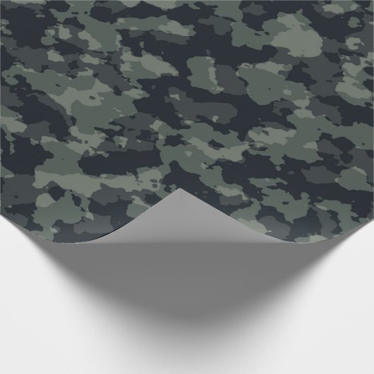 Camo Army Man Camouflage Green Gray Cadeaupapier (Hoek)