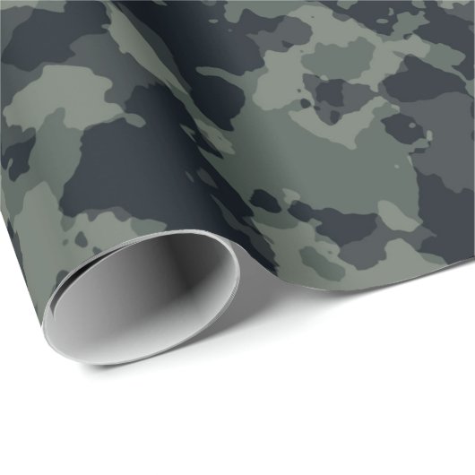 Camo Army Man Camouflage Green Gray Cadeaupapier (Rol Hoek)