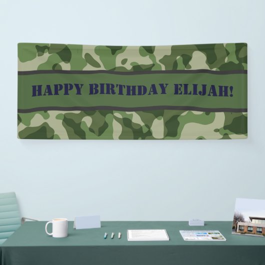 Camo Army Militaire Dag Partij Spandoek (Beurs)