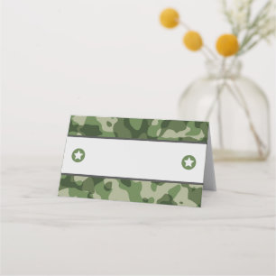 Camo Army Militaire Menu Tent Kaarten