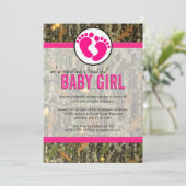 Camo - Baby Girl Shower Kaart (Staand voorkant)