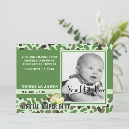 Camo Baby/ Groen Kaart (Staand voorkant)