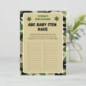 Camo Baby shower - bewerkbare naam, 5x7 Kaart (Staand voorkant)