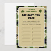 Camo Baby shower - bewerkbare naam, 5x7 Kaart (Voorkant / Achterkant)