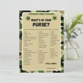 Camo Baby shower - bewerkbare naam, 5x7 Kaart (Staand voorkant)