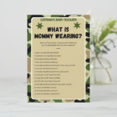 Camo Baby shower - bewerkbare naam, 5x7 Kaart (Staand voorkant)