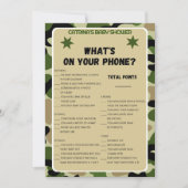 Camo Baby shower - bewerkbare naam, 5x7 Kaart (Voorkant)