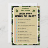 Camo Baby shower - bewerkbare naam, 5x7 Kaart (Voorkant)