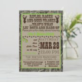 Camo Baby Shower Invitations L Kaart (Staand voorkant)
