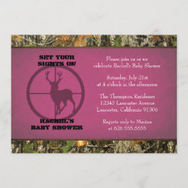 Camo Baby shower - meisjesuitnodigingen Kaart