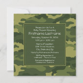 Camo Baby shower of Party Kaart (Voorkant)