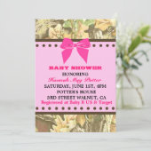 Camo Baby shower Party Invitation Kaart (Staand voorkant)