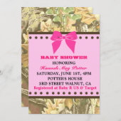 Camo Baby shower Party Invitation Kaart (Voorkant / Achterkant)