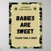 Camo Baby shower teken Poster (Voorkant)
