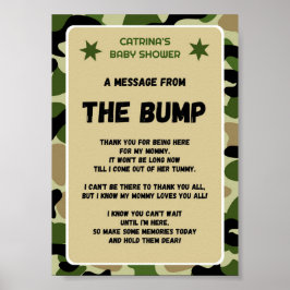 Camo Baby shower teken Poster