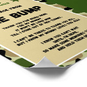 Camo Baby shower teken Poster (Hoek)