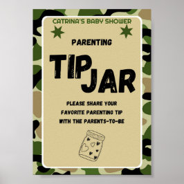 Camo Baby shower teken Poster