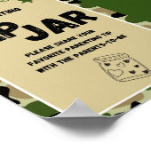 Camo Baby shower teken Poster (Hoek)