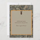 Camo Bachelorette Party Invitation Sinaasappel Kaart (Achterkant)