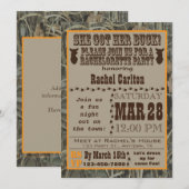 Camo Bachelorette Party Invitation Sinaasappel Kaart (Voorkant / Achterkant)