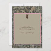 Camo Bachelorette Party Uitnodiging Roze (Achterkant)