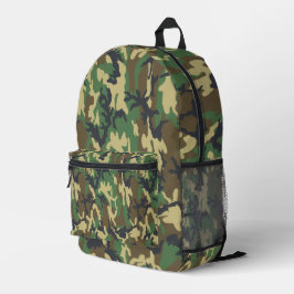 Camo Backpack for Outdoor Adventures, School, or G Bedrukte Rugzak