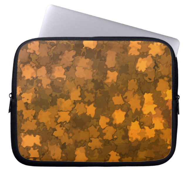 Camo Backwater Leaves Laptop Sleeve (Voorkant)