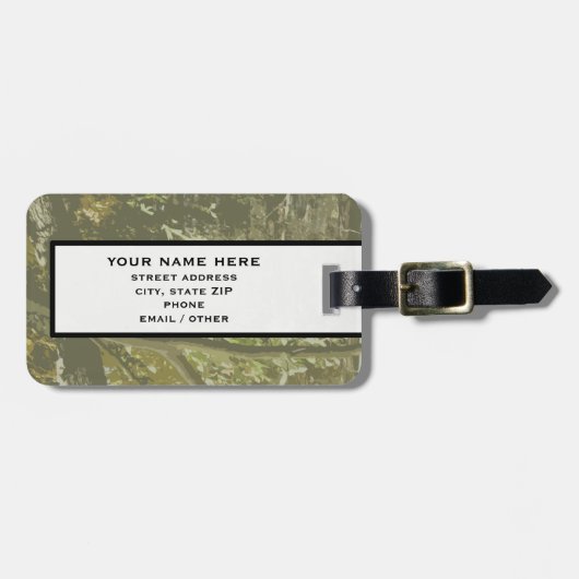 Camo Bagagelabel (Voorkant horizontaal)