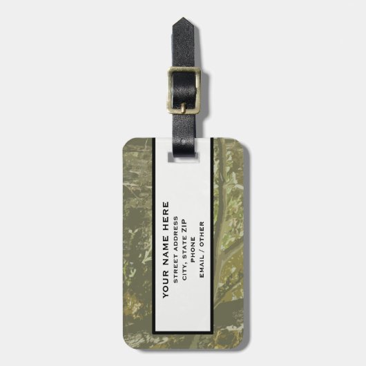 Camo Bagagelabel (Voorkant verticaal)