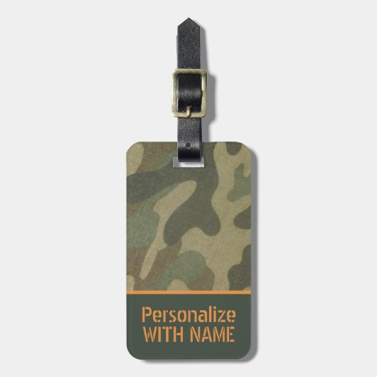 Camo Bagagelabel voor Hunter Militaire Reizen Gift (Voorkant verticaal)