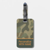 Camo Bagagelabel voor Hunter Militaire Reizen Gift (Achterkant verticaal)