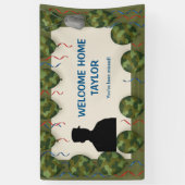 Camo Balloon Welcome Home Banner for Soldier  (Verticaal)