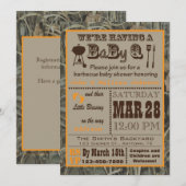 Camo Barbecue BabyQ Baby shower Kaart (Voorkant / Achterkant)