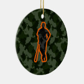 Camo Baseball Keramisch Ornament (Rechts)