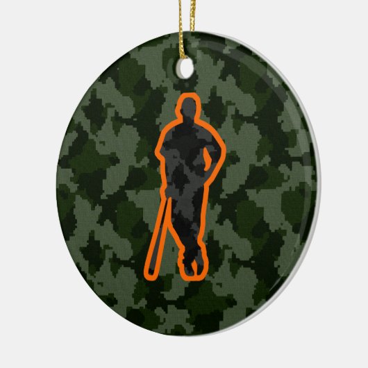 Camo Baseball Keramisch Ornament (Links)