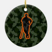 Camo Baseball Keramisch Ornament (Achterkant)