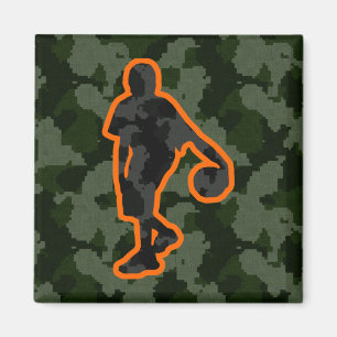 Camo Basketball Magneet