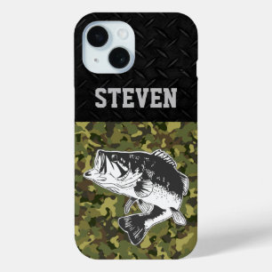 Camo Bass Vist naam Mannen Sport Largemouth Hoesje