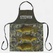 Camo Bass Vist naam Sport Mannen buitenshuis Schort (Voorkant)