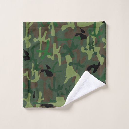 Camo Bathroom Towel Set Bad Handdoek (Wasdoekje)