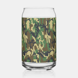 Camo Beer Glass – Woodland Print Can Style Blikvorm Glas