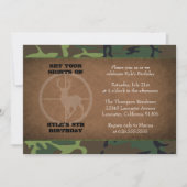 Camo Birthday Boy Invitations Kaart (Voorkant)